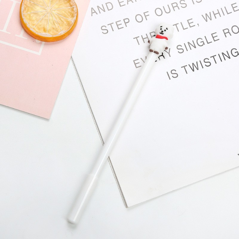 Pulpen Korea Kpop / Pena Gel Lucu Unik Karakter KPOP / TS-59-RJ Putih