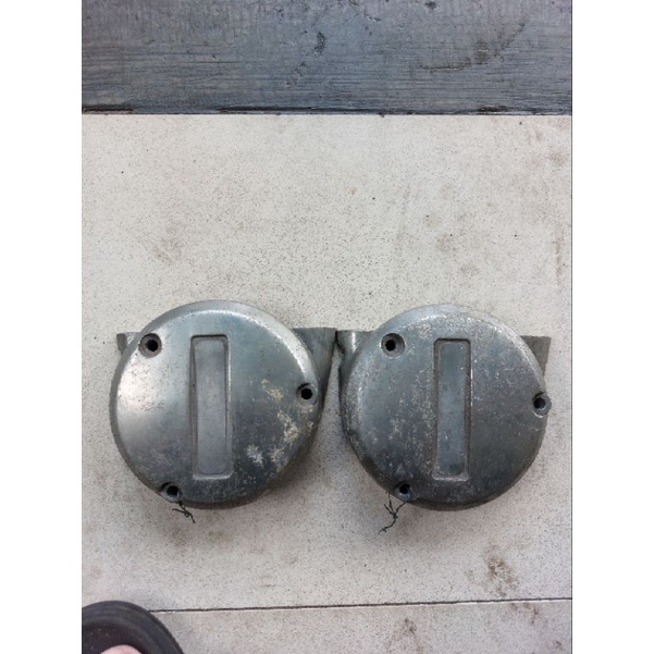 Cover Tutup Pompa Oli Pom Bak Blok Kopling Kanan Yamaha RX125 RX 125 Twin Original NOS Baru Stok Lam