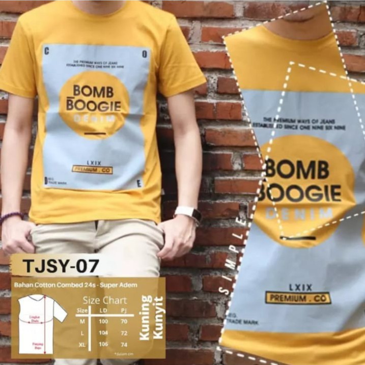 Kaos Pria /T Shirt Bomboogie /Kaos Pria Distro Bomboogie /Kaos Pria Terbaru 2021 BAYAR DI TEMPAT