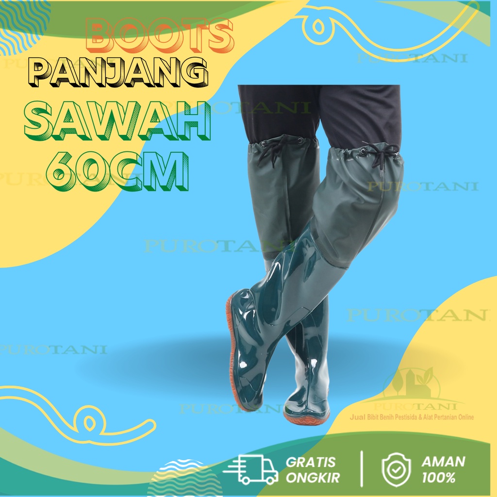 sepatu lumpur sawah Sepatu tandur matun anti keong 60 cm