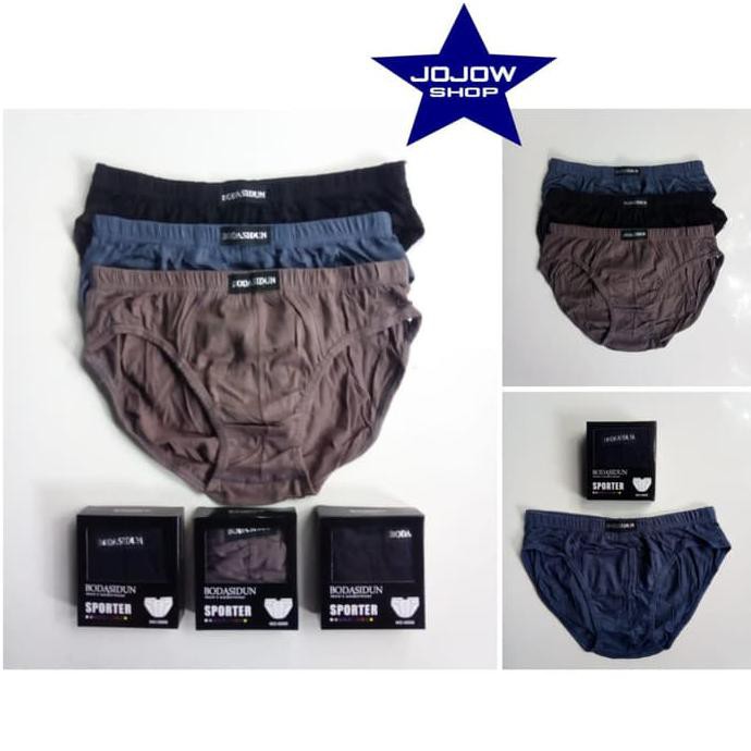 Pengiriman Cepat GROSIR (3 PCS) BODASIDUN 6690 DUS HITAM CELANA DALAM PRIA DEWASA ON SALE