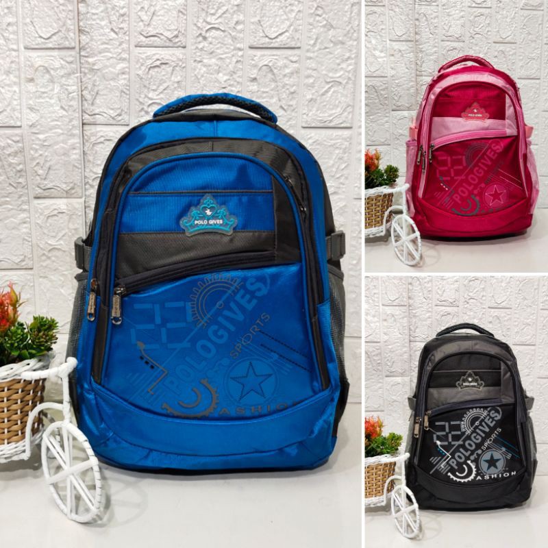 Tas Ransel laptop Polo Gives 551 Original Import free raincover