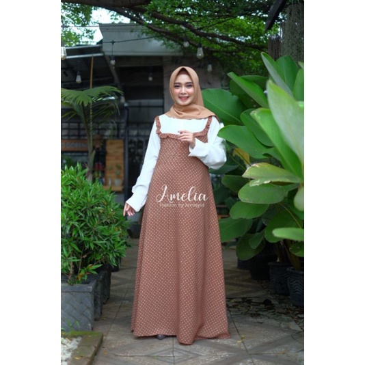 GAMIS MOTIF POLKADOT BY AMELIA FASHION