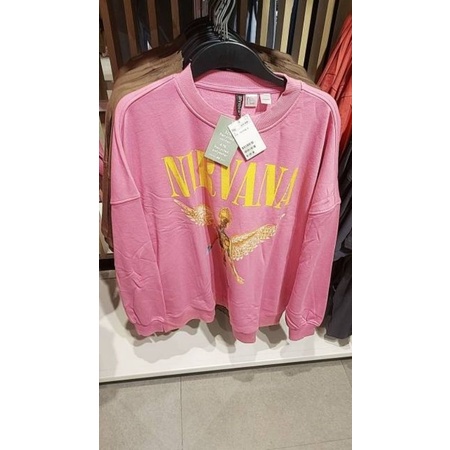 Sweater Nirvana original / sweater H&amp;m nirvana pink