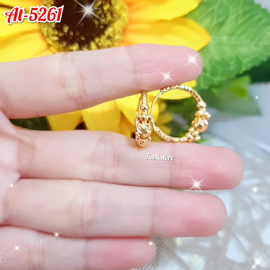 PERHIASAN XUPING ANTING HOOP BULAT KOREAN RING MODEL TERBARU