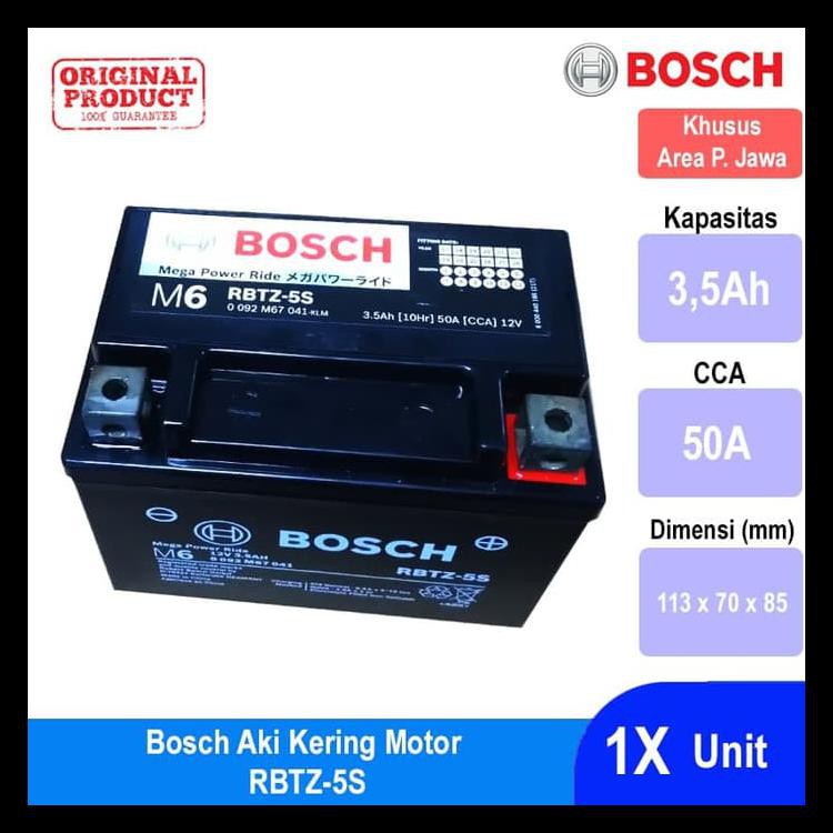 Promo Bosch Aki Kering Motor Suzuki Address 2015 Agm Rbtz 5s