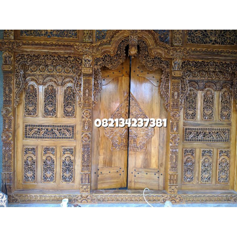 Gebyok Wayang | Gebyok Kelir | Pintu Gebyok Ukir | Pintu Ukir Jepara | Gebyok 4 Meter