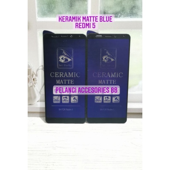 ANTIGORES REDMI 5 MATTE BLUE KERAMIK ANTI RADIASI ANTI