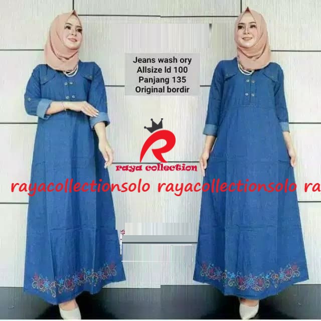 AMIRA MAXY REVALINA MAXY/GAMIS JEANS BORDIR /JEANS ORIGINAL JENARA MAXY