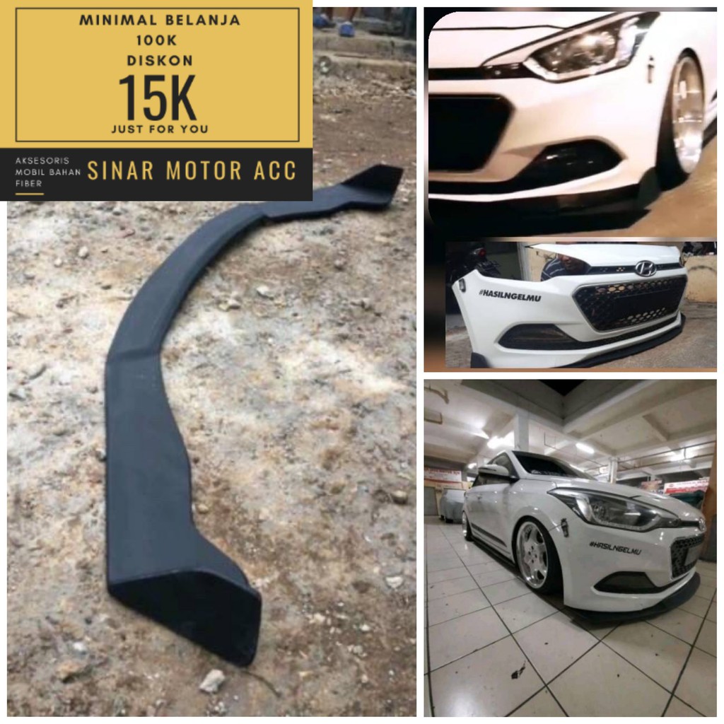 Front Lips Winglet Spliter Bumper Bemper Hyundai i20 Murah Termurah Keren Berkualitas