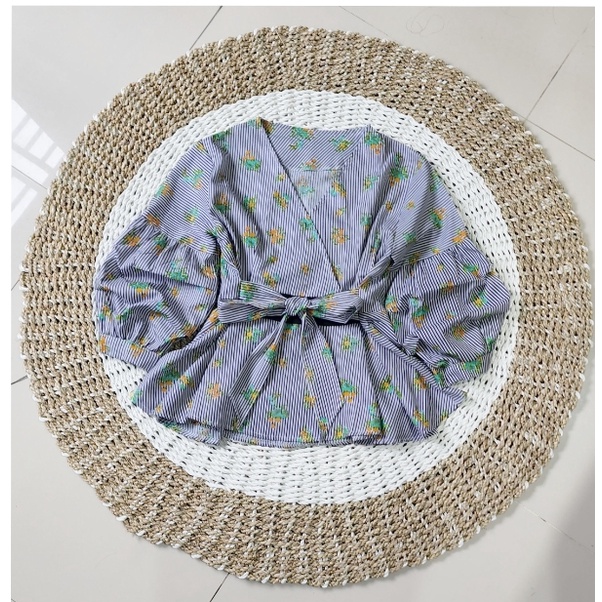 *[HNFK] Blouse Korea / Blouse Wanita Terbaru / Atasan Korea Termurah / Blouse Motif-UNGU FLOW