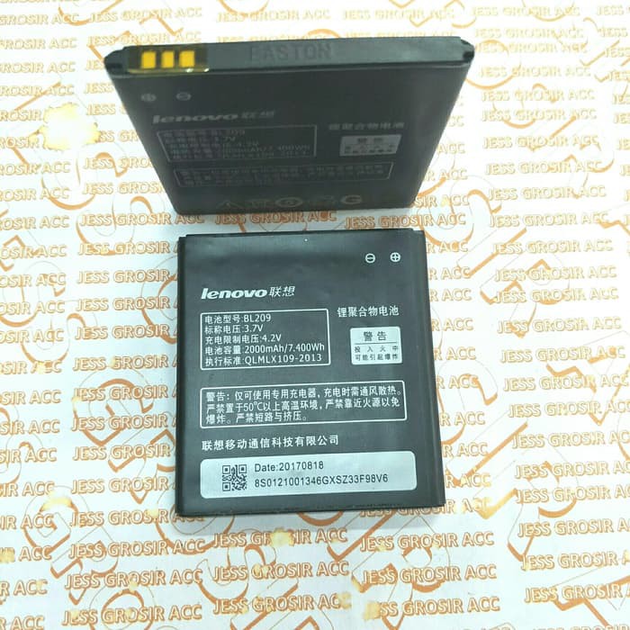 Baterai Battery ORIGINAL LENOVO BL209 BL-209 A820 A706 A516 A630E A398