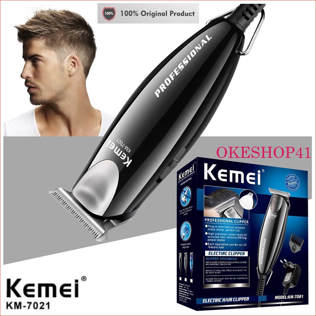 Kemei Alat Cukur Rambut KM-7021 Trimmer Elektrik Clipper