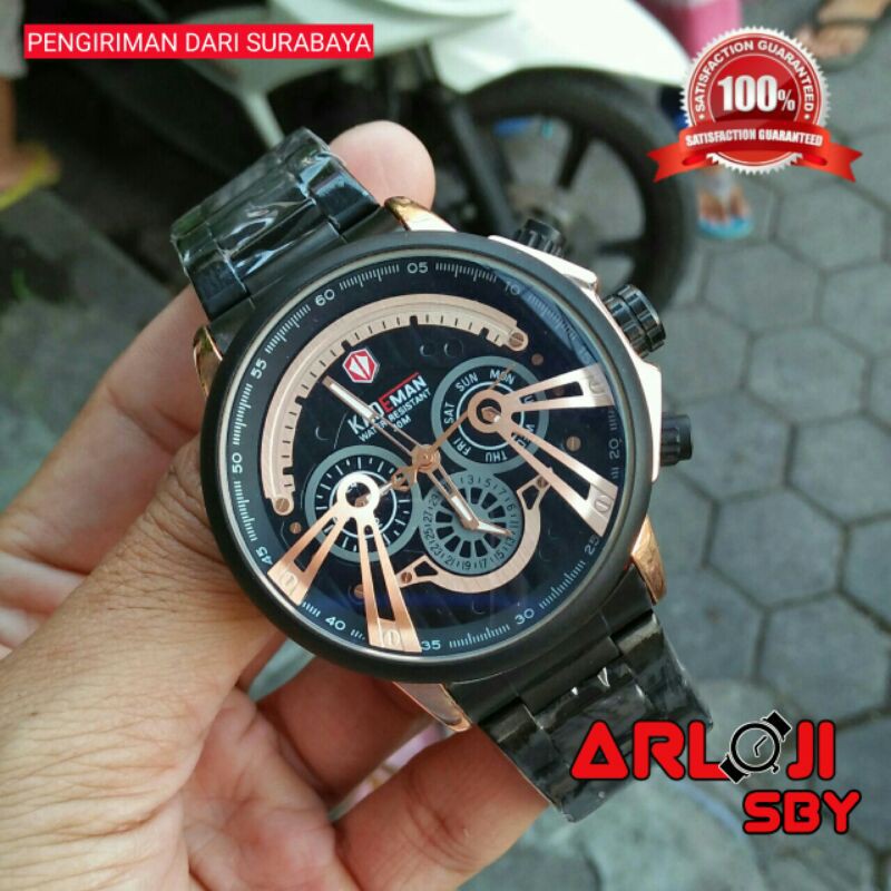 Jam cowok KADEMAN 689G chrono original waterproof