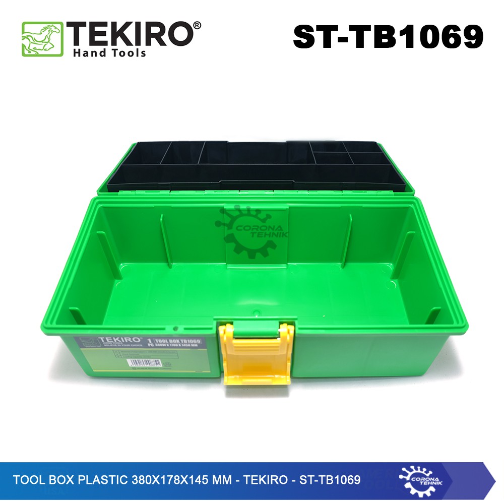 Tool Box Plastic 380x178x145 mm - Tekiro - ST-TB1069