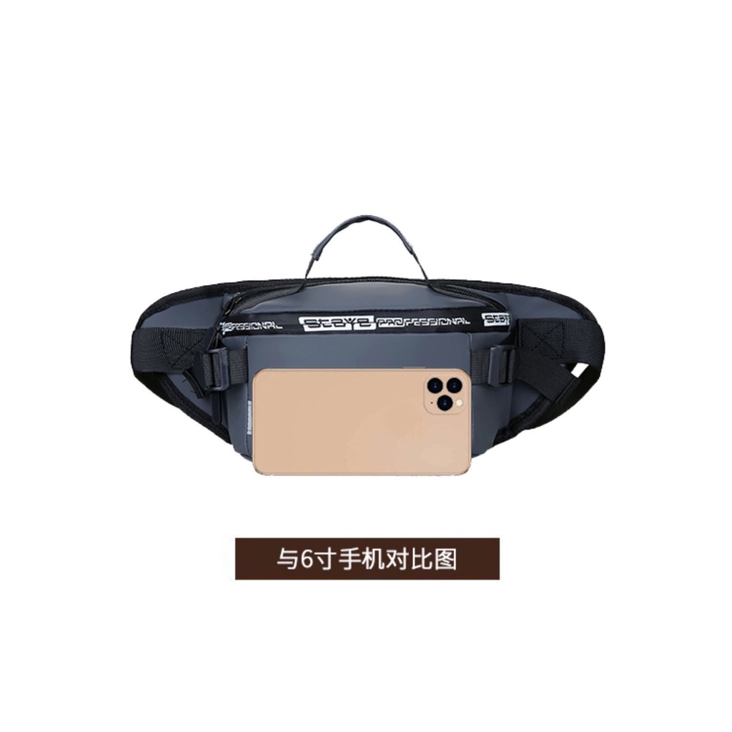 TAS PINGGANG DADA PUNGGUNG 3 IN 1 TAHAN AIR RINGAN DENGAN REFLECTOR CAHAYA