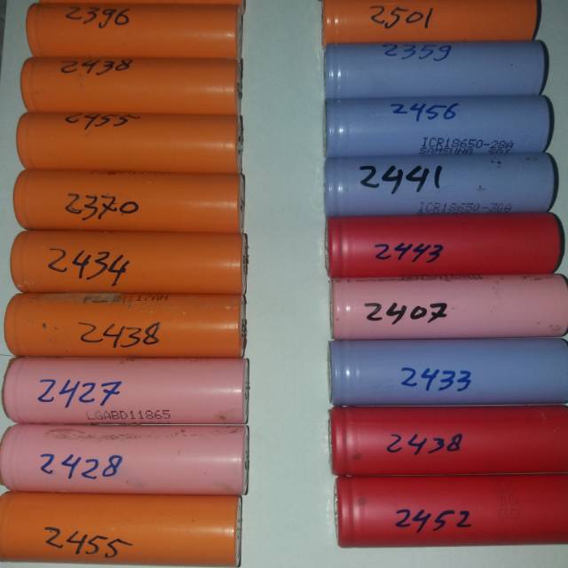 batre baterai 18650 bekas bongkaran battrey laptop kapasitas real 2300-2500mah