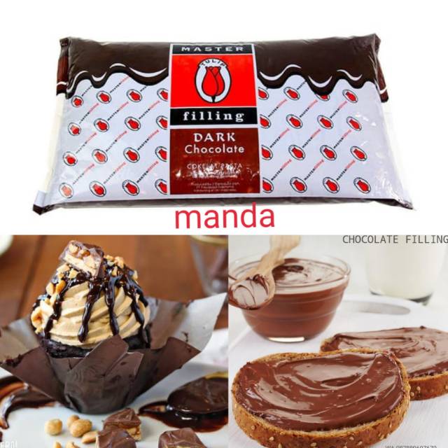 

Tulip choco filling dark chocolate selai coklat
