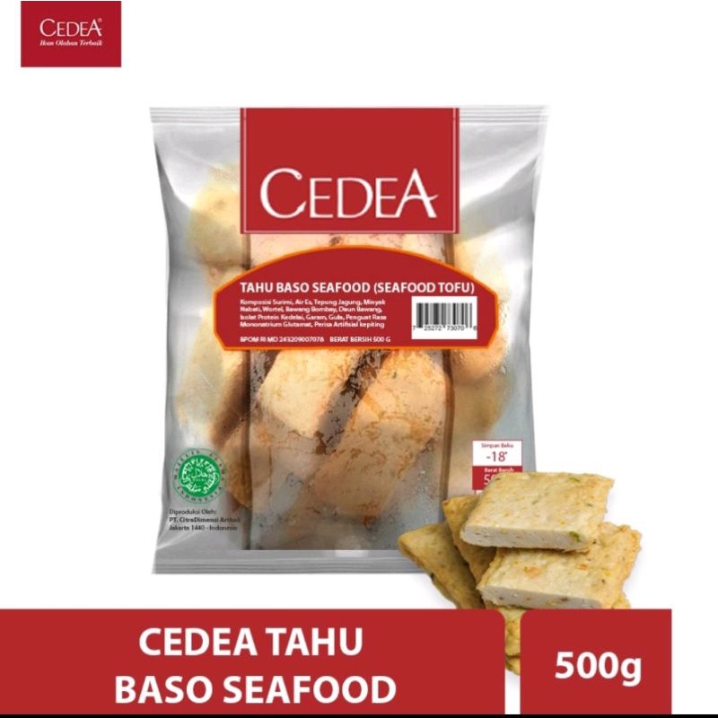 

CEDEA TAHU BASO SEAFOOD 500GR / CEDEA SEAFOOD TOFU 500GR