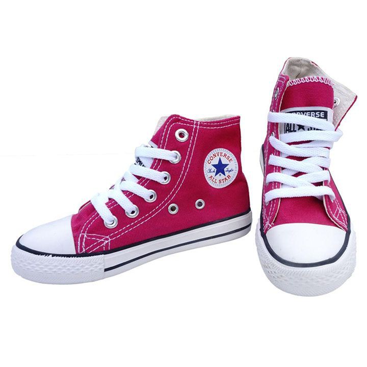 Sepatu Anak / Tall Star Canvas Shoes - Fuchsia
