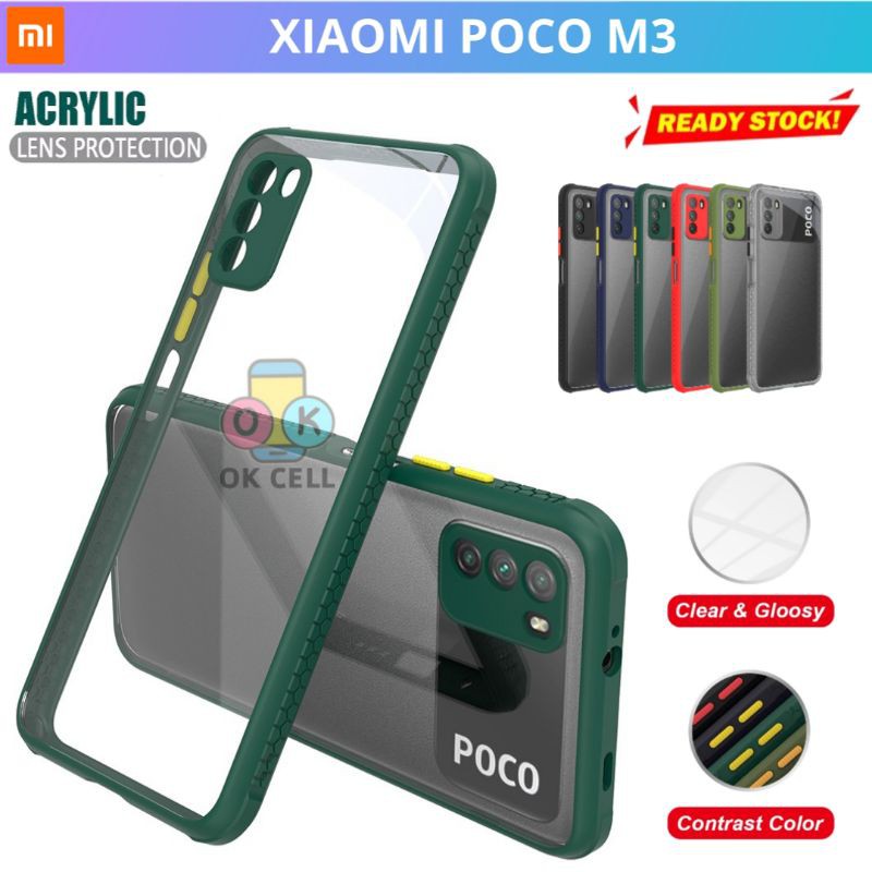 Soft Hard Case Transparan Xiaomi Poco M3 - Case Fuze Clear No Matte Dove Poco M3 Casing Miqilin Ume