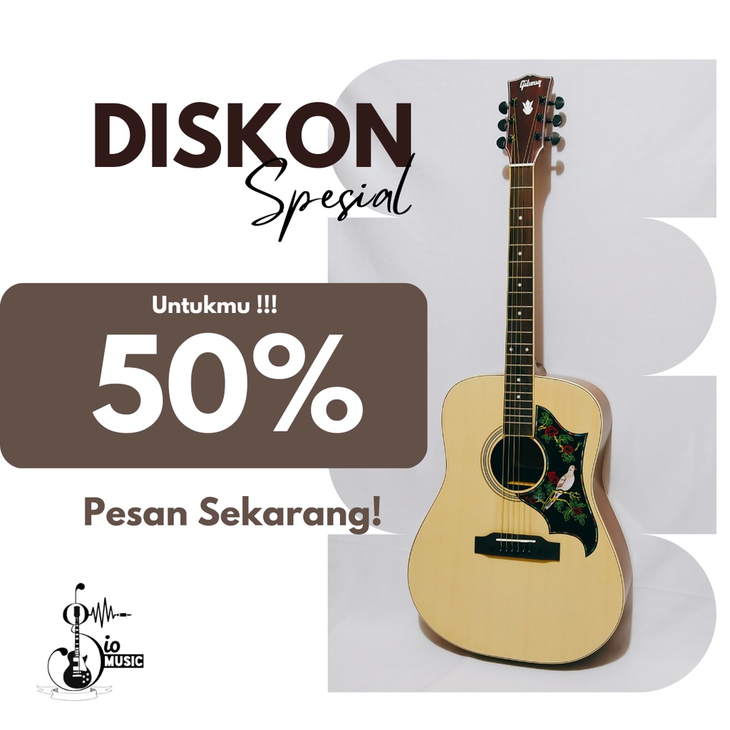 Gitar akustik Gibson Tabung jumbo Tanam besi Ter pasang elektrik