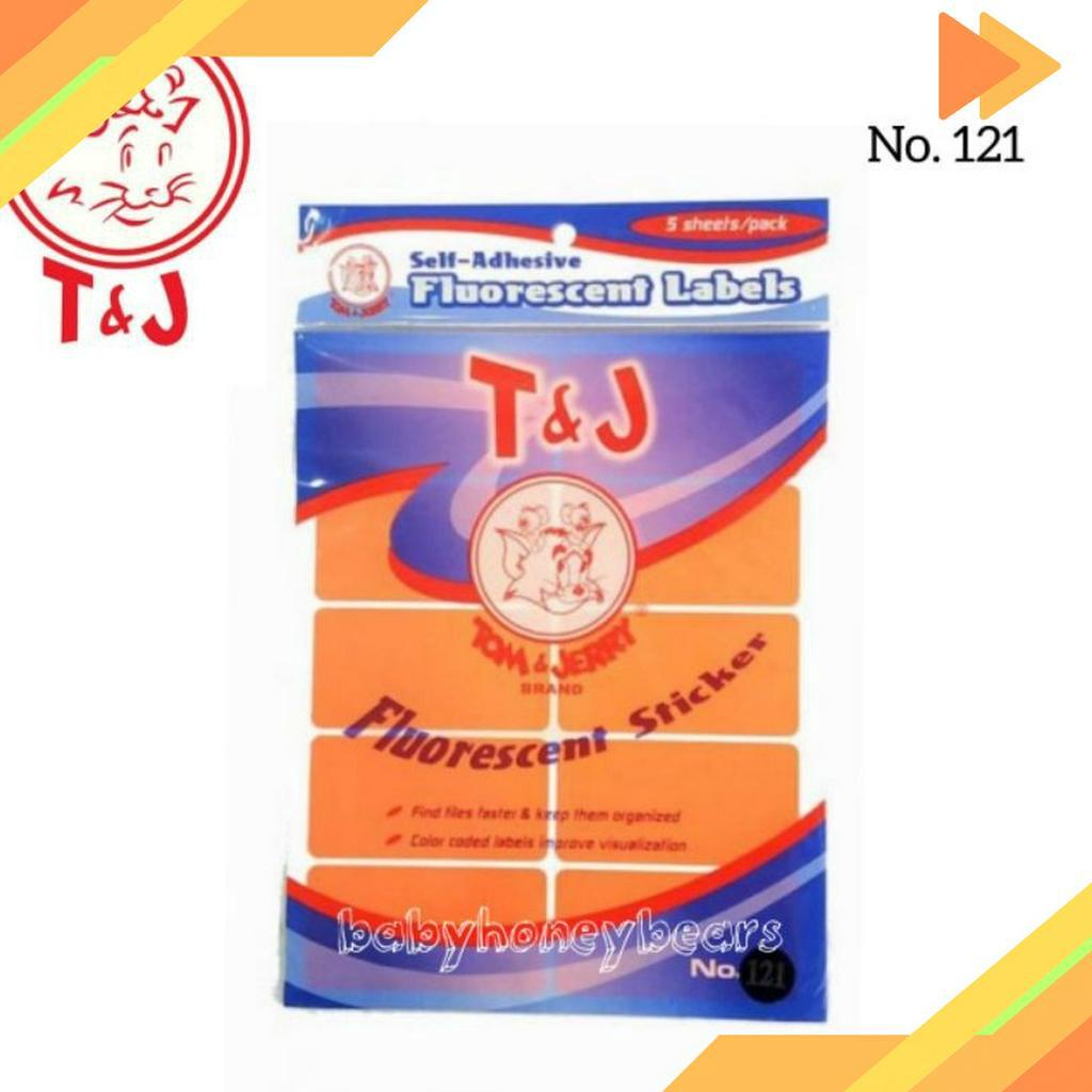 

EKSTRA PROMO Label Stiker Tom Jerry Fluorescent Orange No 121 Sticker Nama Self Adhesive Labels