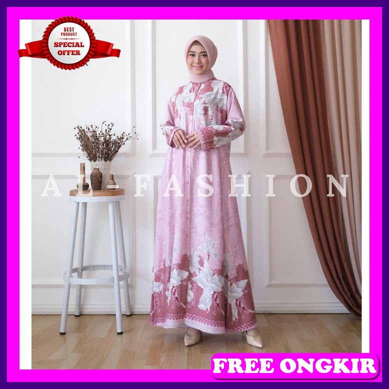 Dress Muslim Lebaran Baju Lebaran Wanita Terbaru Bj Remaja Muslim Ghamis Kekinian Games Syar'I Buju 