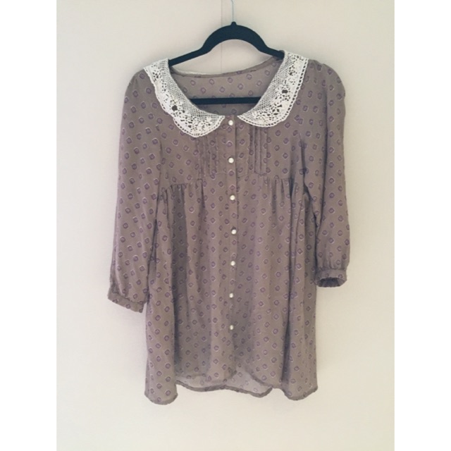 Preloved dress kerah lace