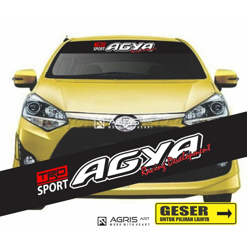 stiker mobil Sticker kaca depan mobil agya