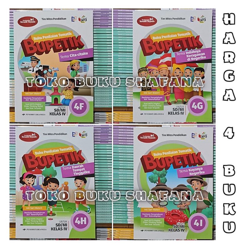 PAKET BUKU BUPETIK 4F 4G 4H 4I KELAS 4 SD ERLANGGA K13 REVISI SEMESTER 2