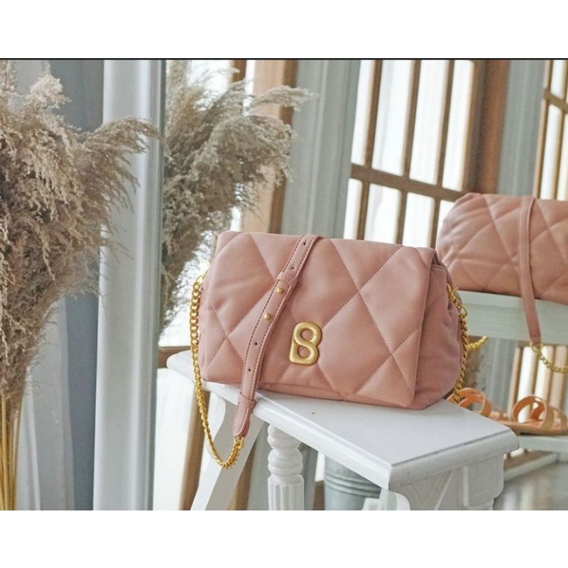 Buttonscarves zoey bag peach