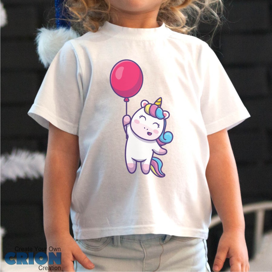 kaos unicorn anak berbagai macam motif bisa request nama by crion