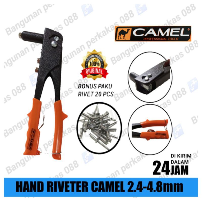 Tang Rivet CAMEL Bonus paku 20pcs / Hand Riveter Bagus Murah