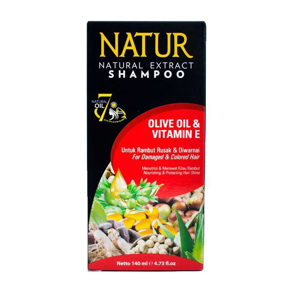 Natur Shampoo Olive Oil &amp; Vitamin-E 140ml