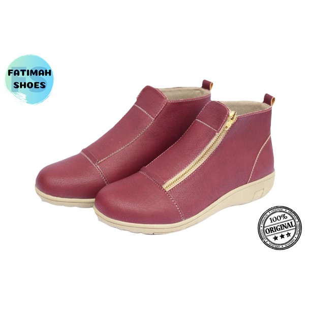 Sepatu Boots Wanita Original Zipper Sepatu Boots Perempuan Sepatu Boot Cewek Murah