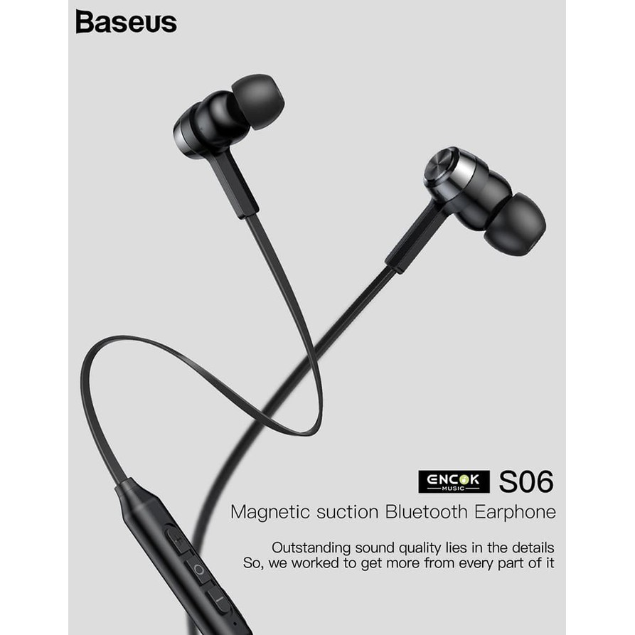 IBL59 Baseus S06 Bluetooth Earphone Encok Magnetic ORIGINAL BNIB