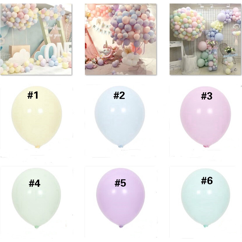 10Pcs Balon Latex Warna Campur untuk Pesta Ulang Tahun / Pernikahan 2.2g