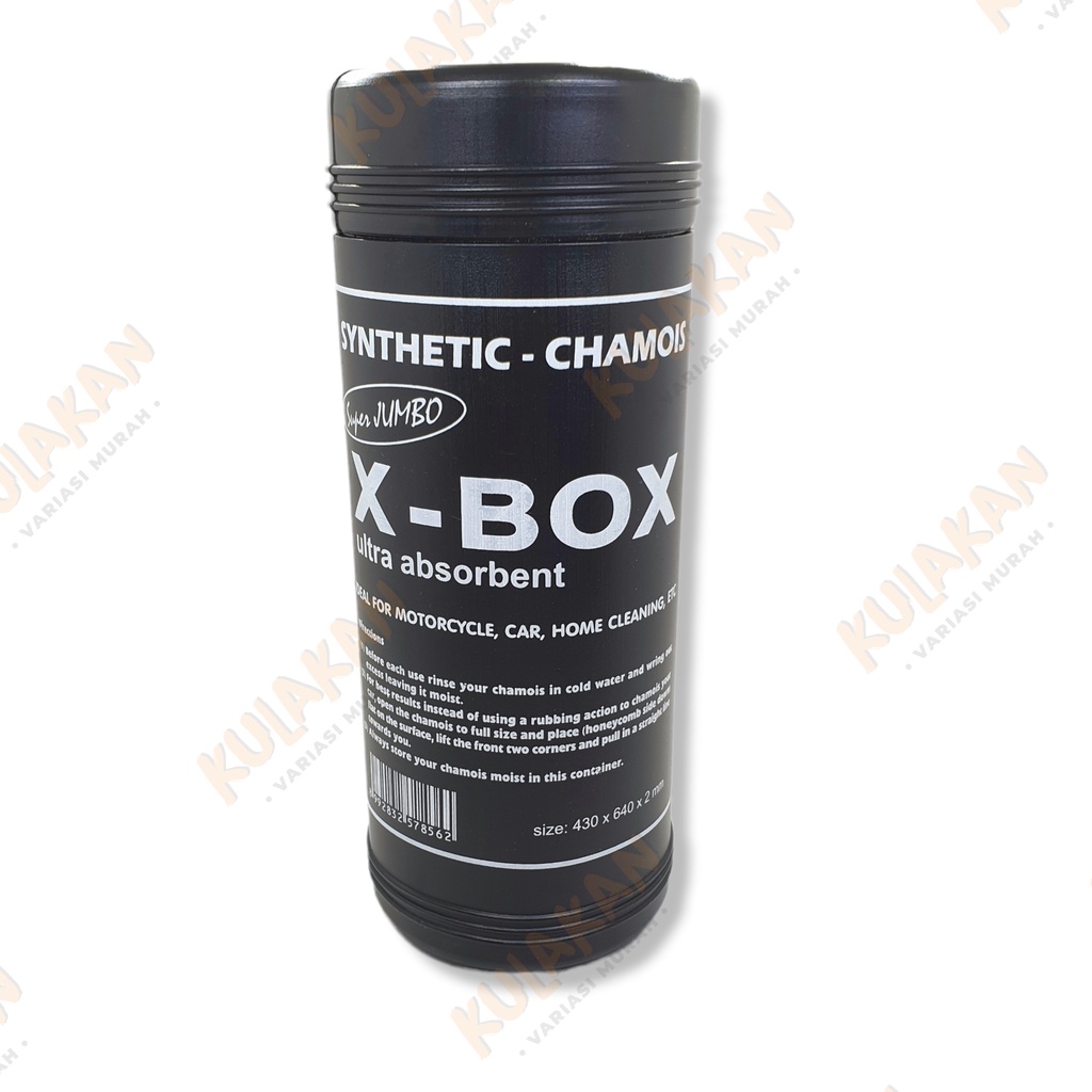 Kanebo Serbaguna X-BOX XBOX Jumbo Tebal Motor Mobil Plas Chamois Synthetic Kuning