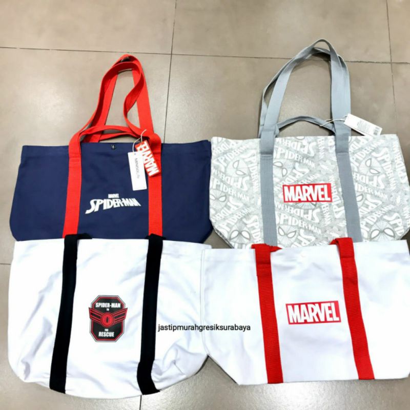 MARVEL SHOULDER BAG TOTEBAG MARVEL TOTEBAG MINISO TAS BELANJA MINISO