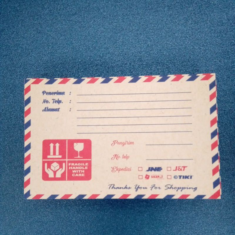 

label pengiriman online shop