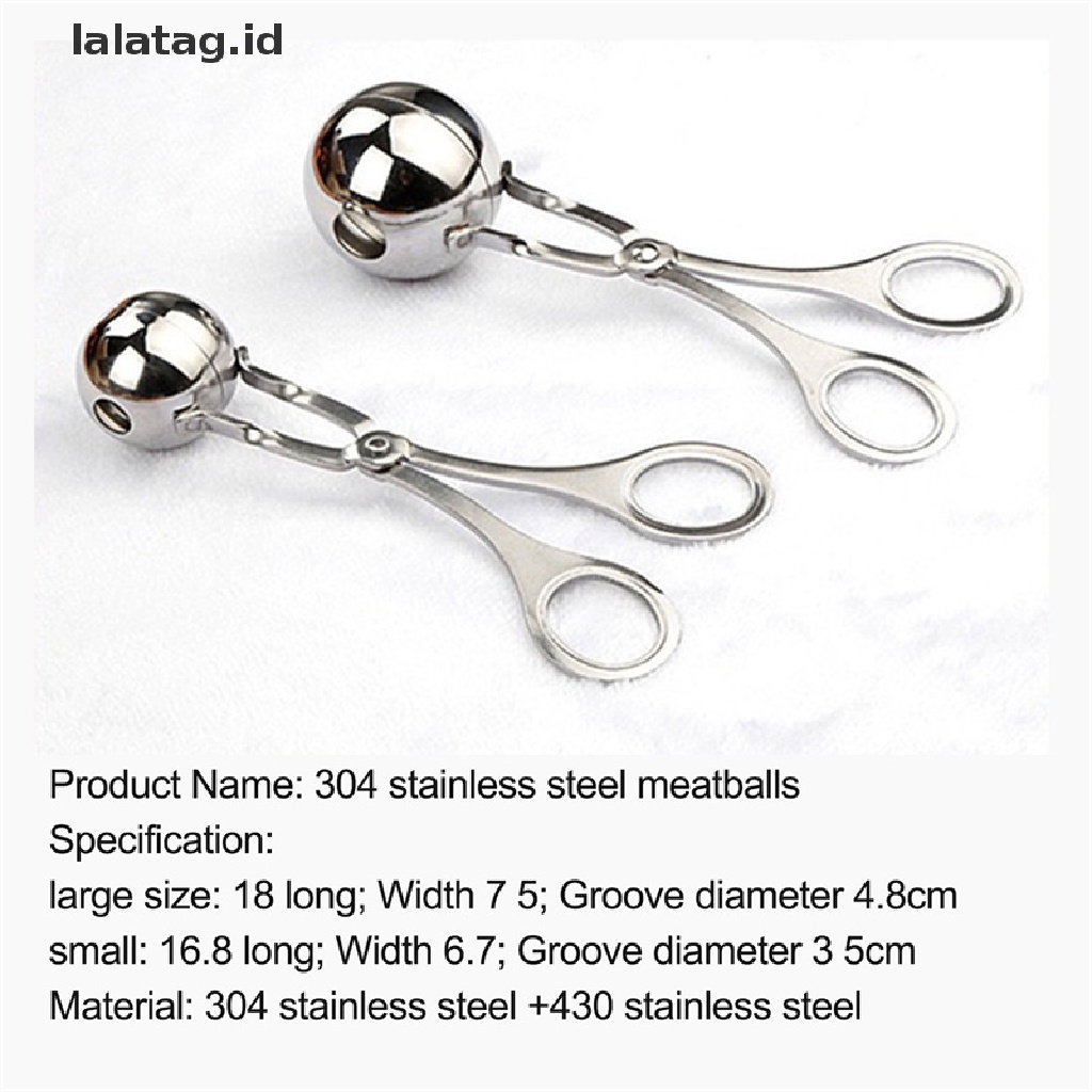 [lalatag] Kitchen Meatball Maker Stainless Steel Nonstick Meatball Clip Accessories [ID]