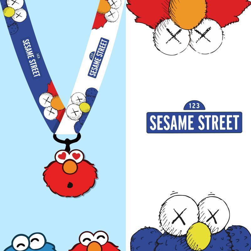 Lucu pribadi influencer Sesame street fashion ponsel merek ponsel lanyard halter cocok untuk Huawei