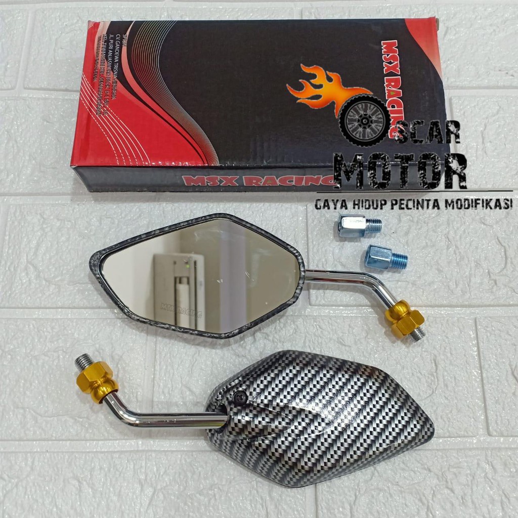 Spion Carbon Model Jupiter Mini Karbon Universar Honda Yamaha Beat Mio Scoopy Vario Nmax Fino Gnio Motor