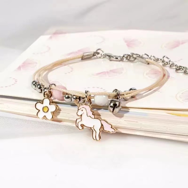 Gelang Couple Daisy Etnik Bead Tali persahabatan Braided Bracelet/Friendship Adjustable Daisy-#8