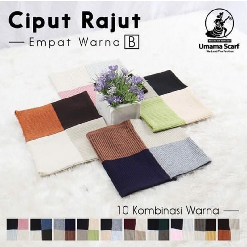 GROSIR<ISI 10PCS>CIPUT RAJUT 4 WARNA ORI UMAMA CIPUT KNIT