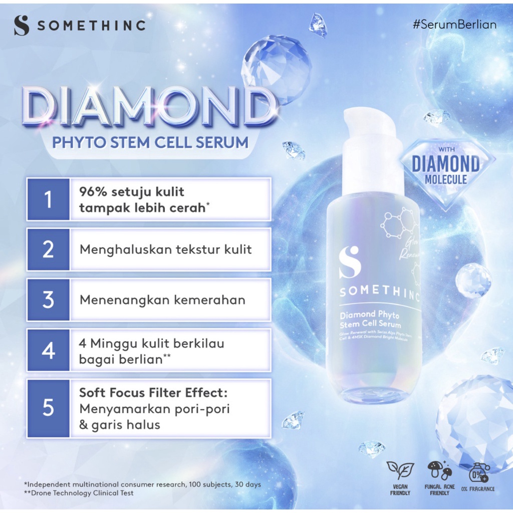 SOMETHINC Diamond Phyto Stem Cell Serum - Serum Diamond untuk Kulit Berkilau dan Cerah