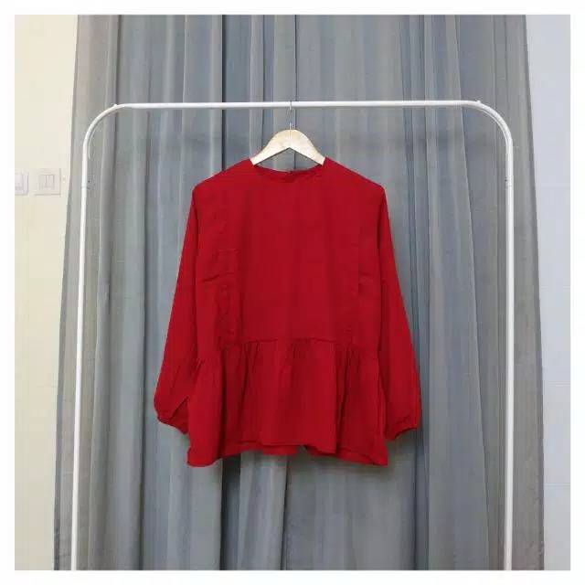 Busui peplum maron / busui bukaan kanan kiri / nursing wear