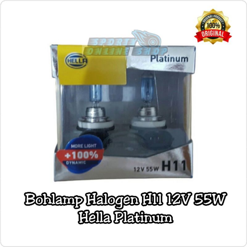 Bohlamp Halogen H11 12V 55W Hella Platinum Original