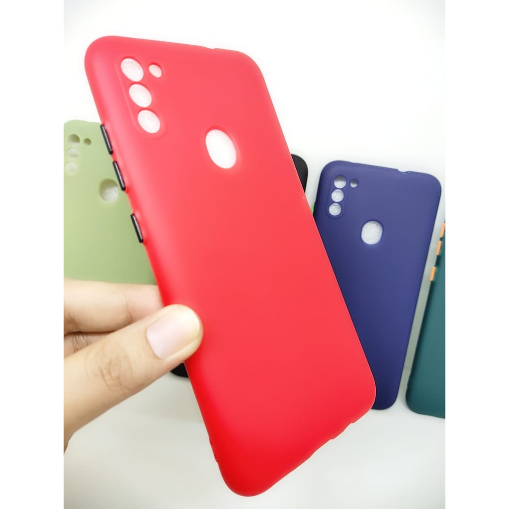 SMPC TPU Candy Samsung A11 M11 M115F 6.4 inch SoftCase Macaron Protection Camera Tombol Warna